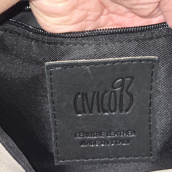 CIVICO93 Made Leather  Beige and Brown Hand Bag to Adjustable Crossbody - Picture 5 of 16